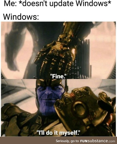 Windows Thanos meme