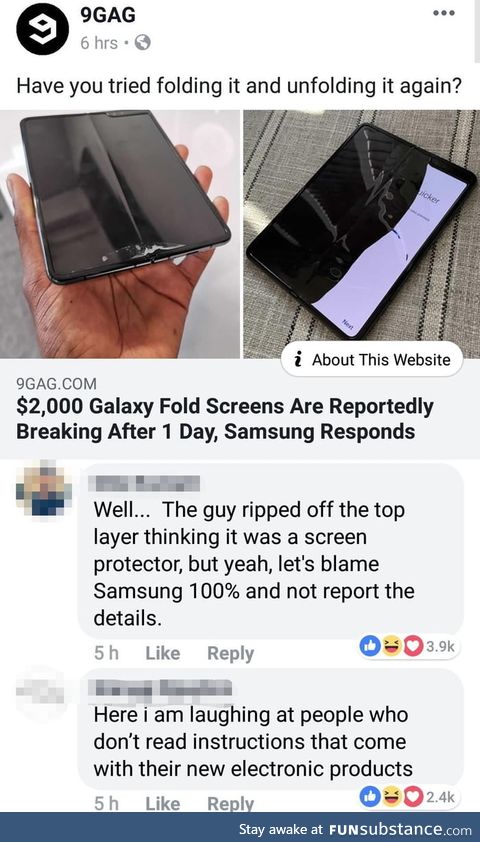 Samsung galaxy fold screen breaking ??