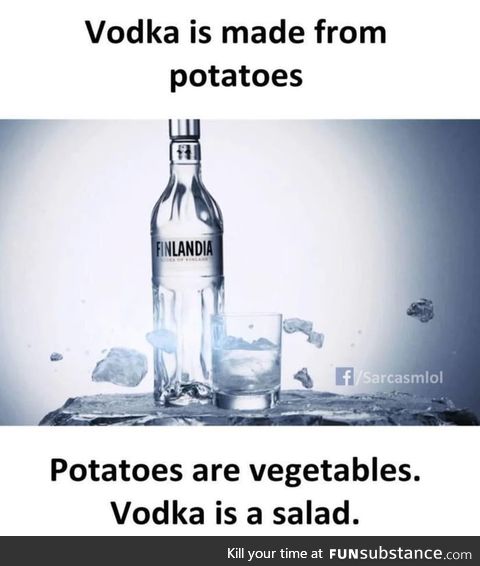 Vodka = salad