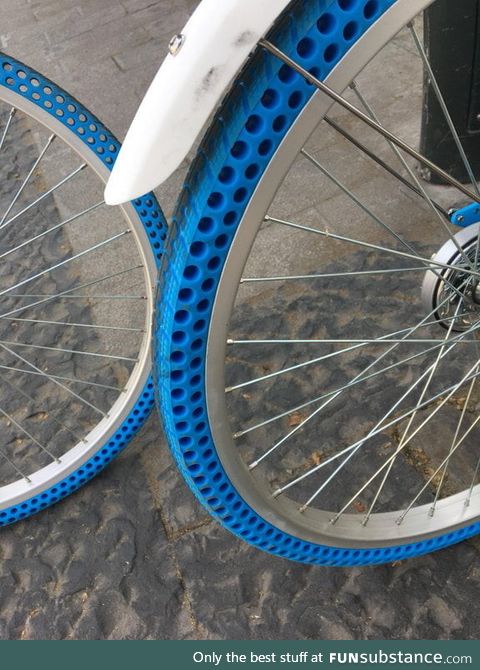 These bikes have airless tires