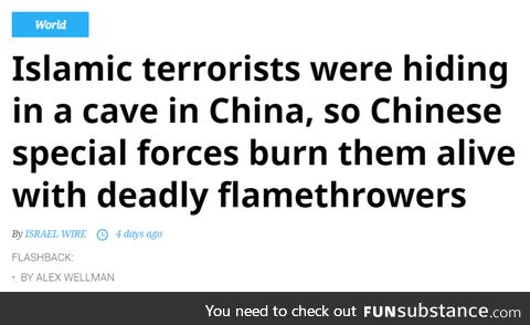 Islamic terrorists barbecued by Chinese special forces