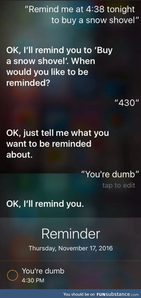 Siri being savage