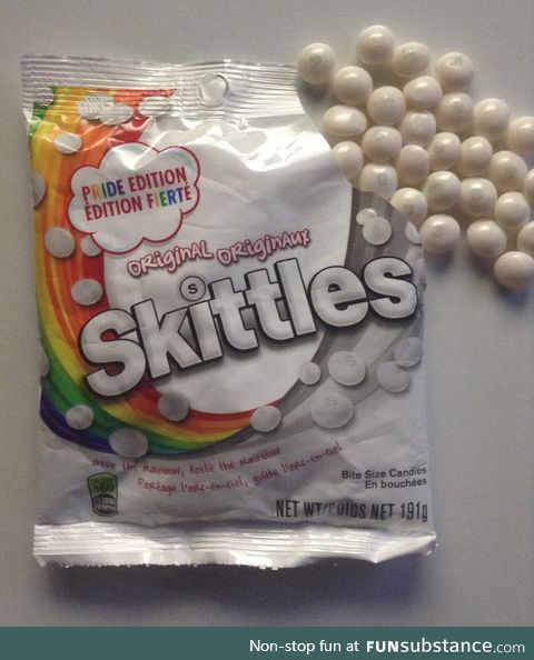 All White Skittles: Pride edition