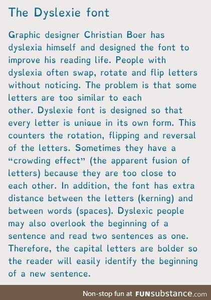 The dyslexie font