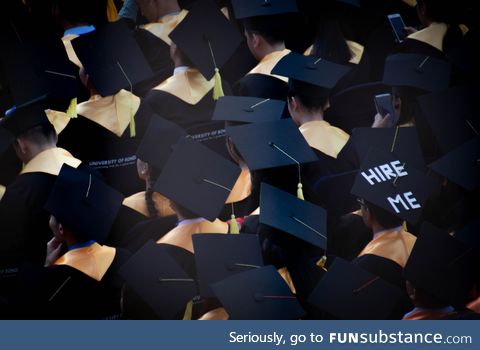 A student at my brother's graduation ceremony