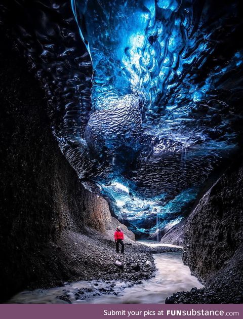 Only a handful of people have ever stood under this glacier. Vatnajökull, Iceland.