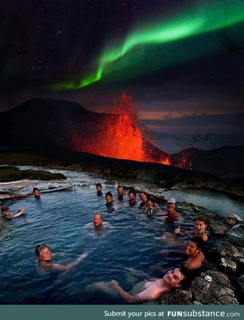 An extreme hot tub in Iceland