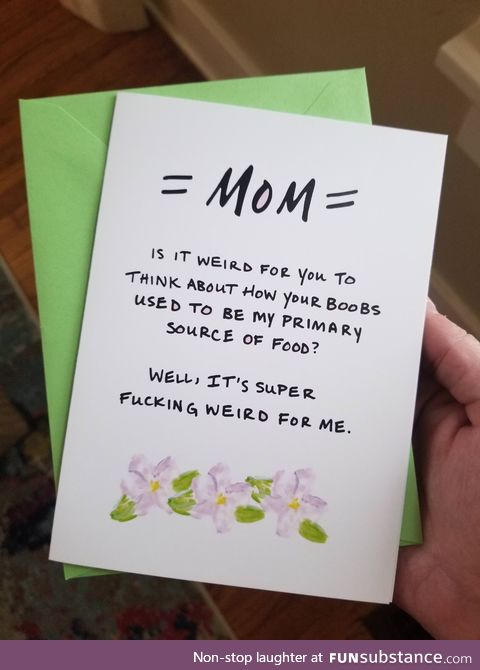 Honest mother's day card
