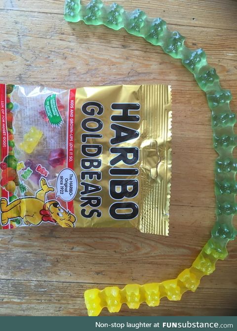 These gummybears came stuck together in the bag