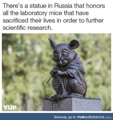 Lab mouse statue