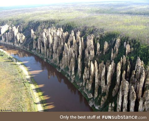 Stone forest in Siberia, Russia