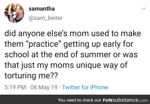 My mom did this