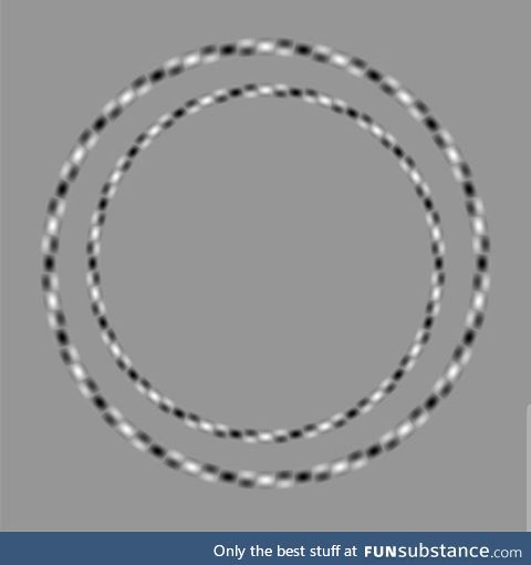 Just two concentric circles. They don't touch