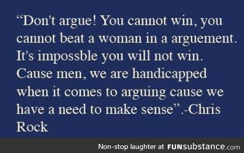 "Don't Argue"