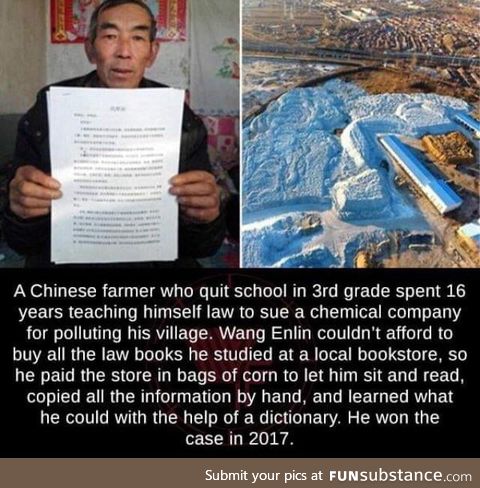 Chinese farmer successfully sued a chemical company