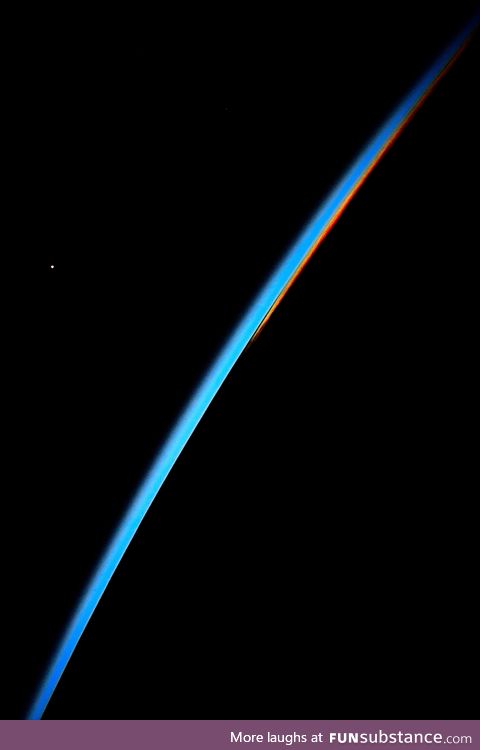 Venus at Sunrise from Earth orbit as seen from the International Space Station by NASA