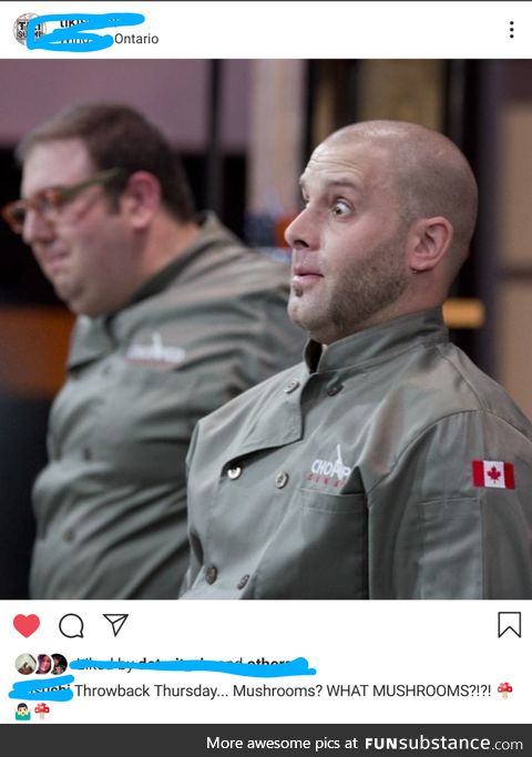 My friend participated in Chopped Canada. This is the moment be realized that he forgot