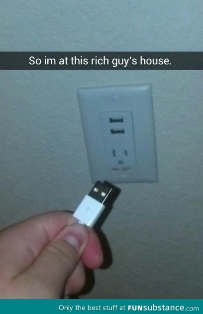 Rich people power outlets