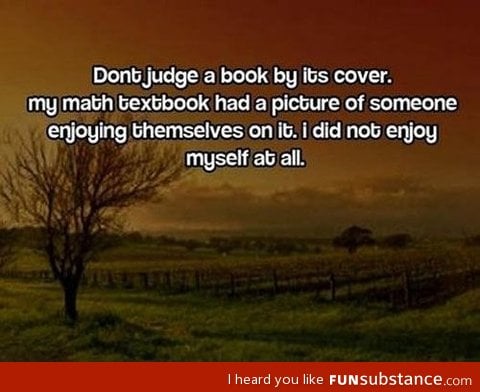 Never judge a book by its cover