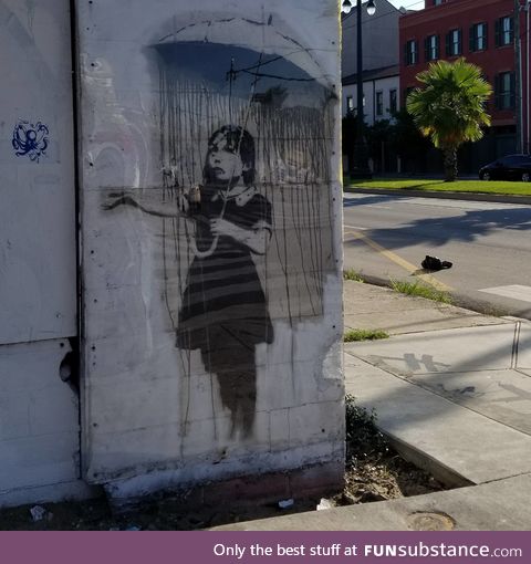 Saw my first Banksy in New Orleans