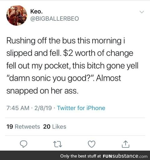 Sonic has no need for a bus tho