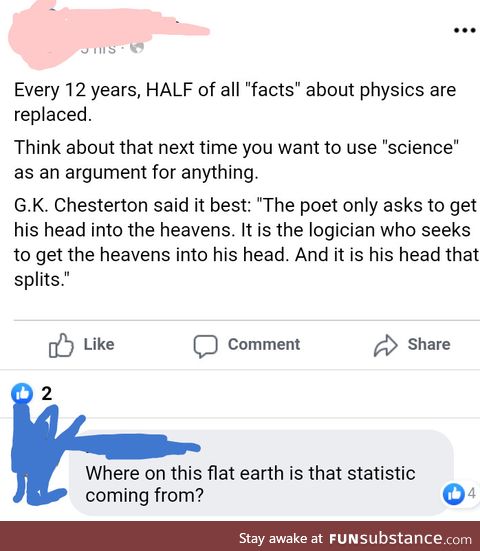Science  is just a bunch of theory, hypotheses, and experiments