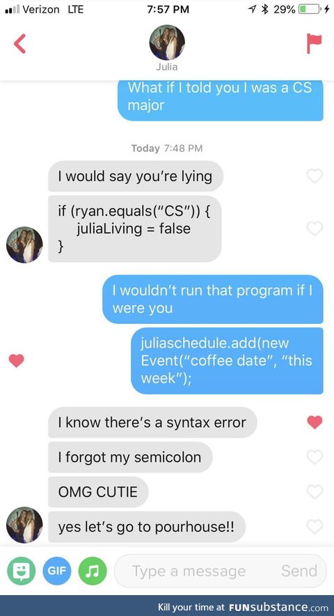 Even programmers are dating now !