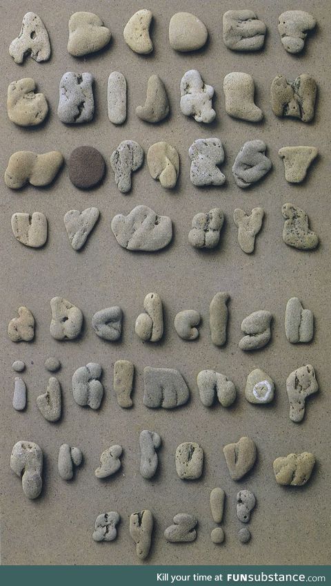 If you spend a lot of time in the great outdoors, why not collect your own stone alphabet!