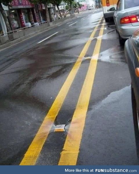 In South Korea, the rain water is stored so that it can be used to clean the streets when