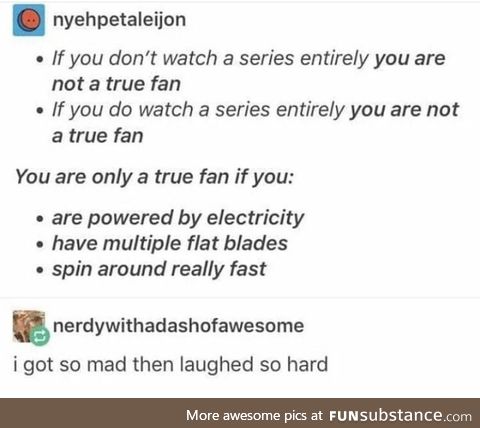 Not a true fan