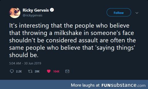 Ricky Gervais weighs in