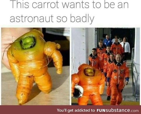 Who said vegetables can't be astronaut?