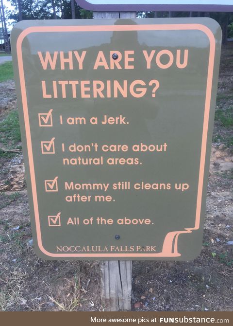 Sign at a local park