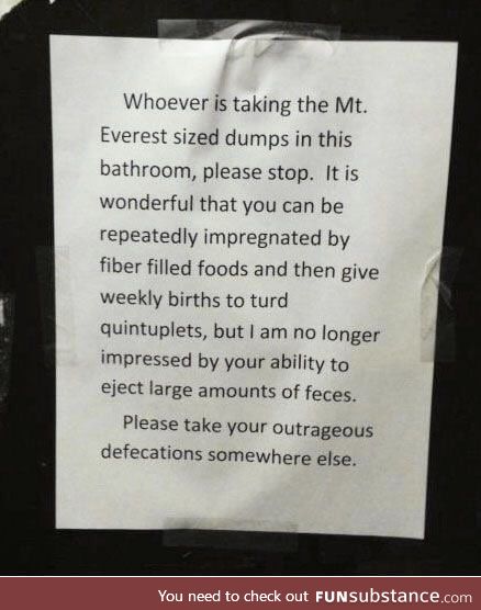 Dump the dump - best toilet sign ever