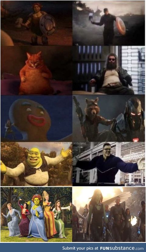 Just realised there is another copy from Shrek in Endgame
