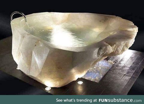 That's a bathtub from a single piece of quartz