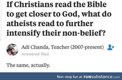 Same book, opposite effect