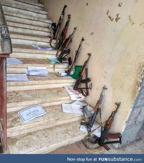 In Yemen, you can't take your gun into the proctored exam hall