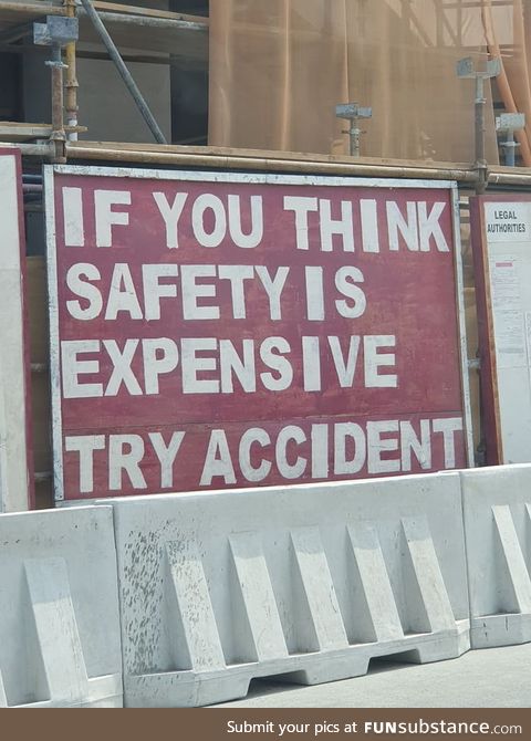 Passive aggressive construction sign