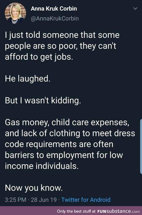 To poor to work