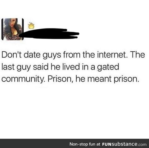 Gated community = prison