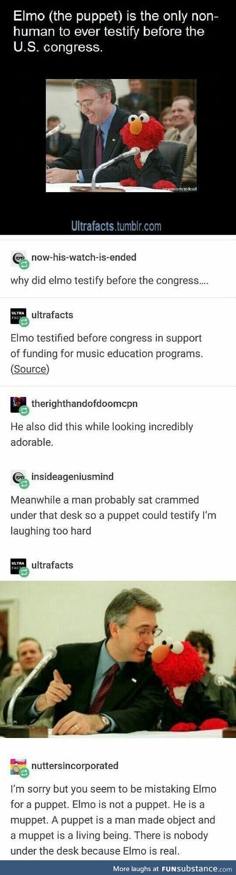 Elmo loves education