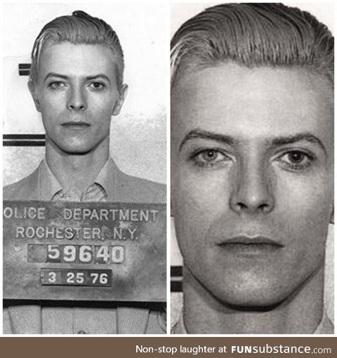 On March 21, 1976, David Bowie was arrested in New York for marijuana possession. This