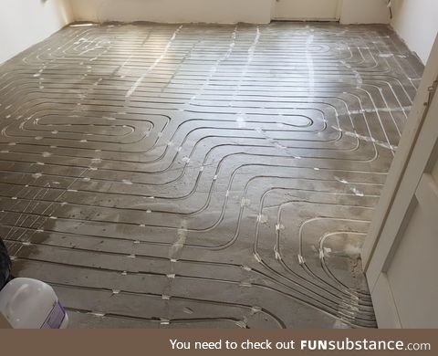 This is what floor heating looks like