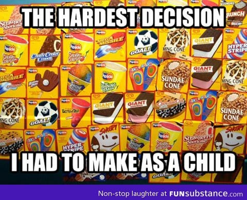 The hardest decision as a child