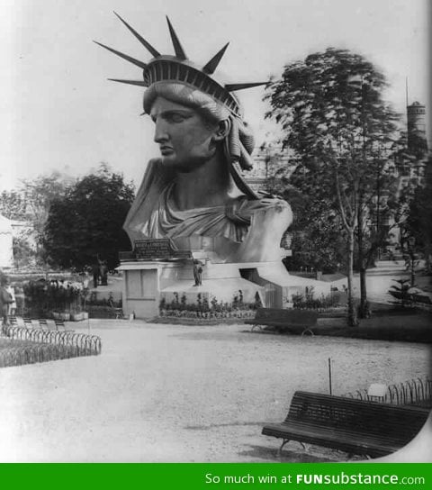 Lady liberty while she was still being created