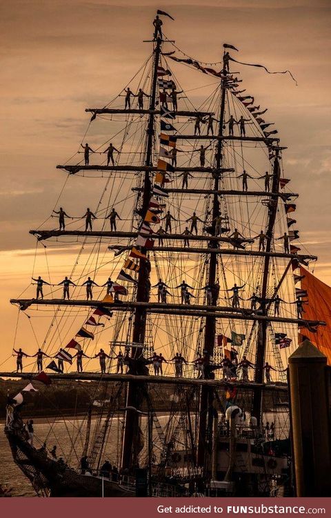 Colombian Navy put on an amazing display on ship's visit to Liverpool !