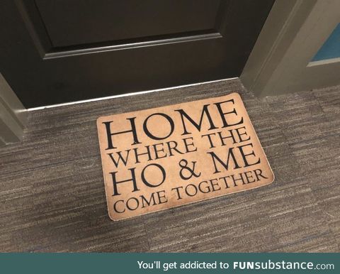 A neighbor’s doormat