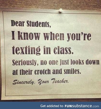 The teacher knows