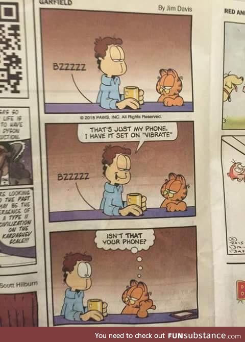 Garfield comic has evolved